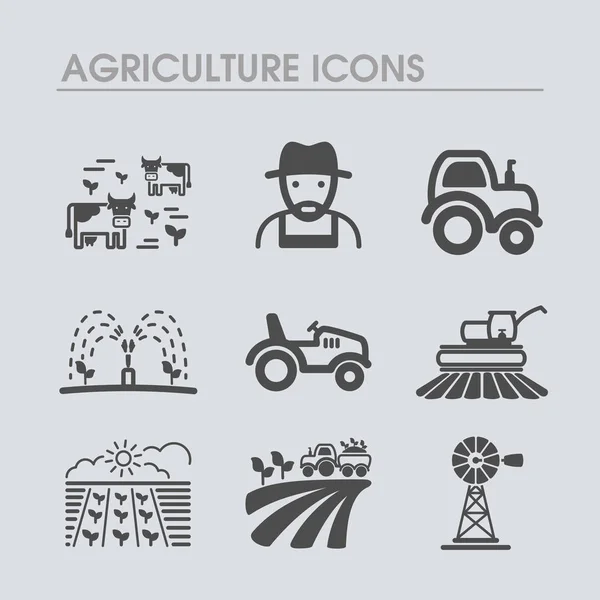 Farm Field icon. Agriculture sign — Stock Vector