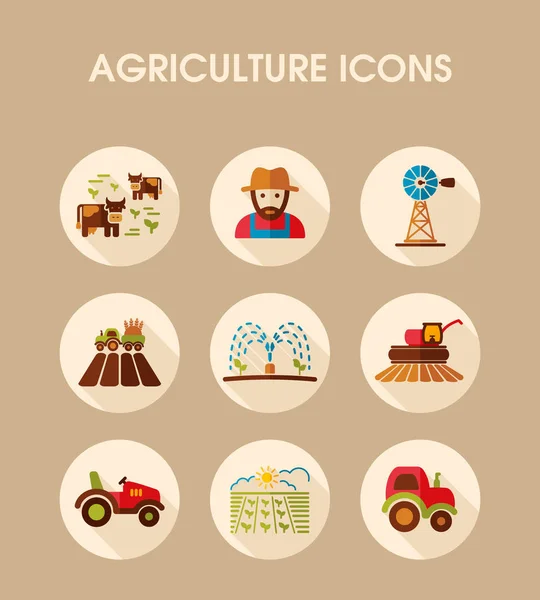 Farm Field icon. Agriculture sign — Stock Vector