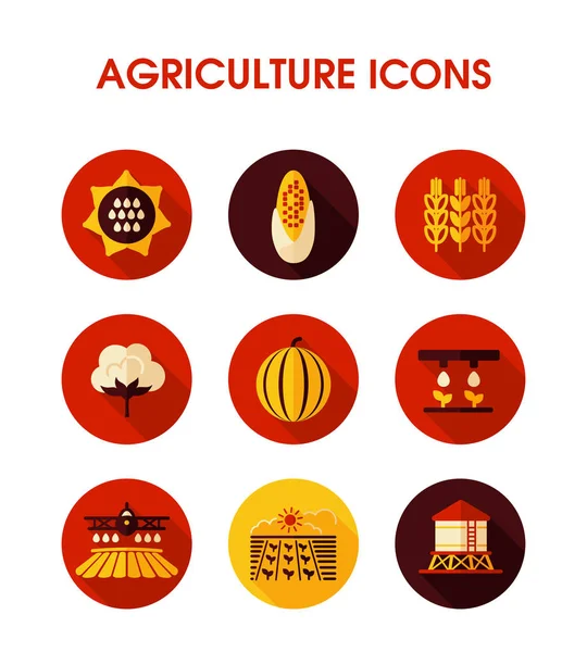 Farma ikona pole. Zemědělství znamení — Stockový vektor
