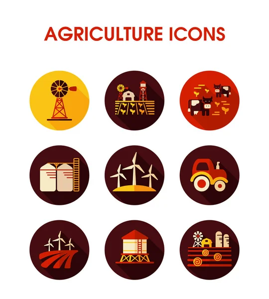 Farma ikona pole. Zemědělství znamení — Stockový vektor