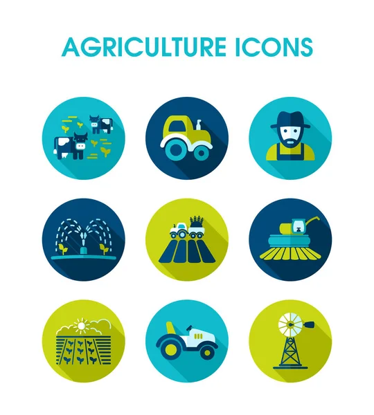 Farm a mező ikonjára. Mezőgazdasági jele — Stock Vector