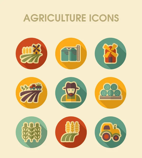 Farm Field icon. Agriculture sign — Stock Vector