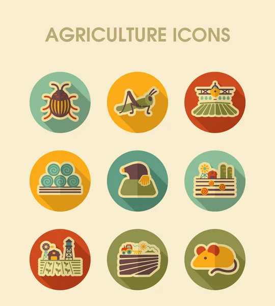 Farm Field icon. Agriculture sign — Stock Vector