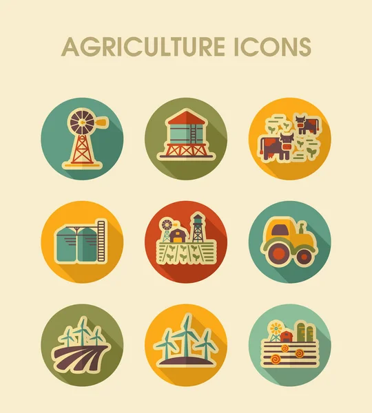 Farm Field icon. Agriculture sign — Stock Vector