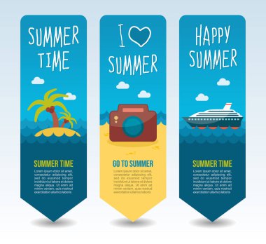 Seyahat ve tatil vektör afiş