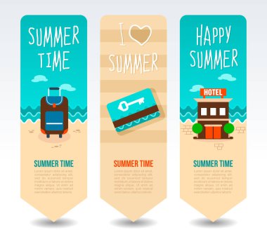 Seyahat ve tatil vektör afiş