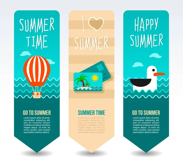 Travel and vacation vector banners — Stock Vector