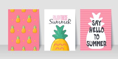 Yaz afiş kartı. Yaza merhaba de