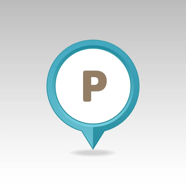 Parkpickerl-Symbol. Kartenzeiger. Kartenmarkierungen — Stockvektor