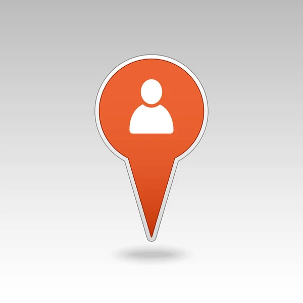 Location people pin map icon. Map pointer