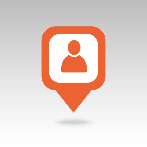 Location people pin map icon. Map pointer