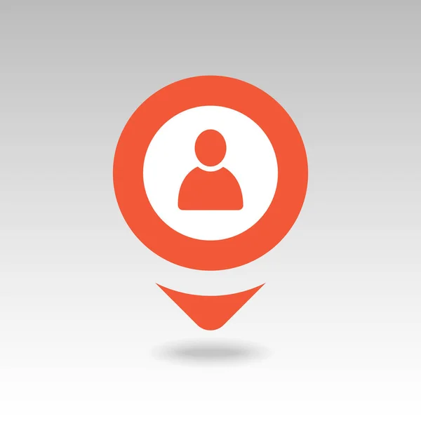 Location people pin map icon. Map pointer