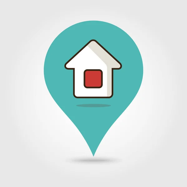 Map pointer vector icon. Home location icon — Stock Vector