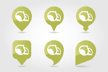 Fındık, Fındık pin harita simgesi. Meyve Somun işareti