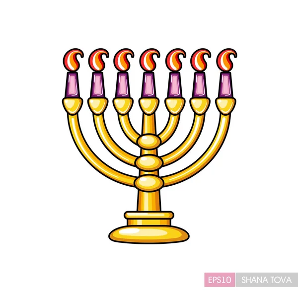 Minorca. Icona di Rosh Hashanah. Shana tova — Vettoriale Stock