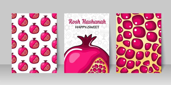 Plakat dla żydowskich wakacji nowego roku. Rosh Hashanah — Wektor stockowy