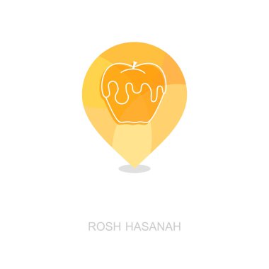 Elma tatlım. Rosh Hashanah simgesi. Shana tova