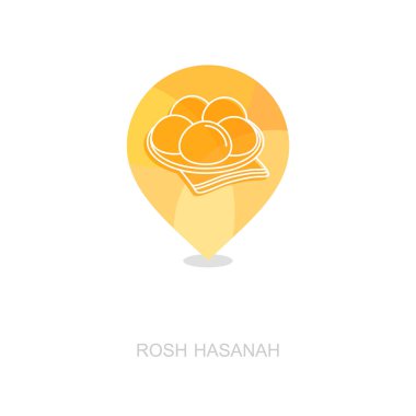 Hanuka halka. Rosh Hashanah simgesi. Shana tova