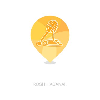 Bal ayı. Rosh Hashanah simgesi. Shana tova