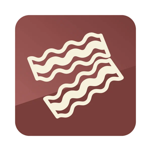 Bacon bitar vektor symbol — Stock vektor