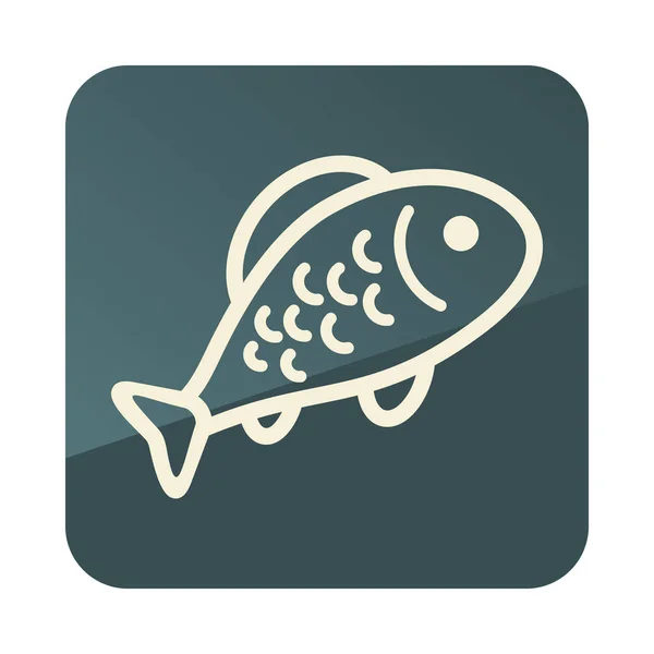 Icona vettoriale pesce — Vettoriale Stock