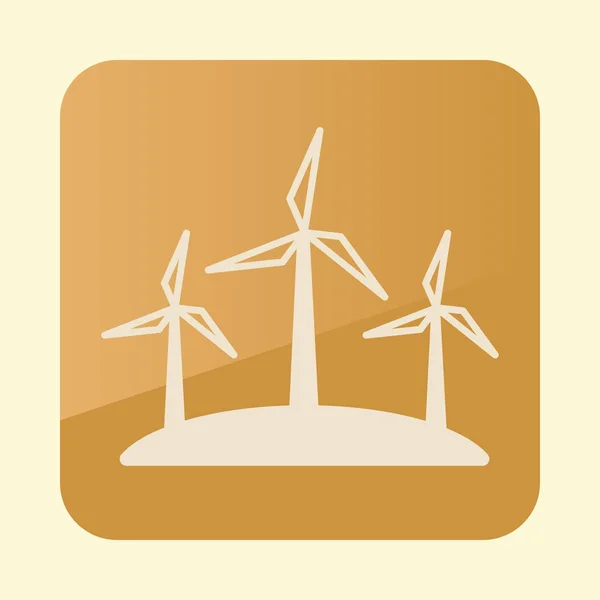 Windmill flat icon — Stock Vector