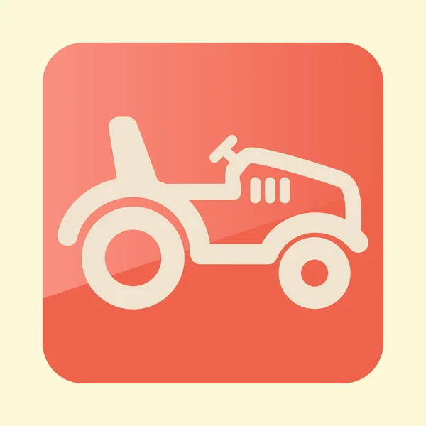 Tractor icon. Farmer machine — Stock Vector