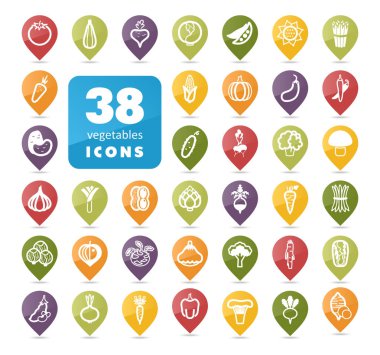 Sebze pin harita simgesi