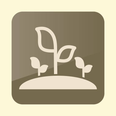 Bitki Filiz düz vektör simgesi