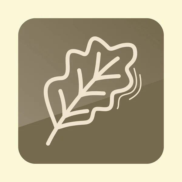 Feuilles d'automne icône de chêne — Image vectorielle