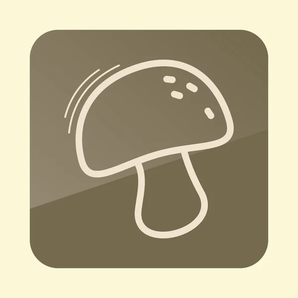 Icona del contorno dei funghi. Vendemmia. Ringraziamento. — Vettoriale Stock