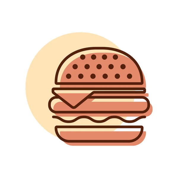 Burger Vector Icono Signo Comida Rápida Símbolo Gráfico Para Cocinar — Vector de stock