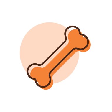 Köpek kemiği vektör simgesi. Evcil hayvan işareti. Evcil hayvan ve veteriner web sitesi ve uygulama tasarımı, logo, uygulama, UI için grafik sembolü
