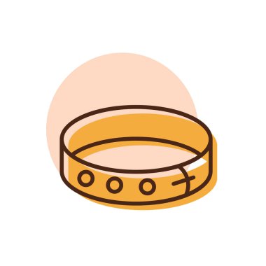 Hayvan tasması vektör simgesi. Evcil hayvan işareti. Evcil hayvan ve veteriner web sitesi ve uygulama tasarımı, logo, uygulama, UI için grafik sembolü