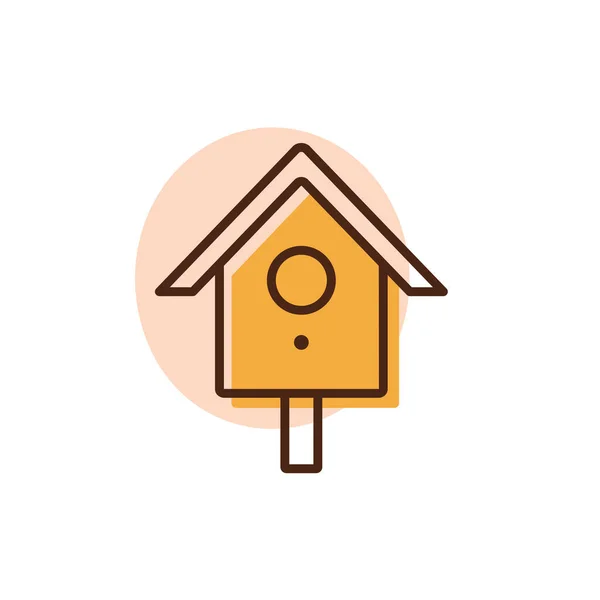 Caja Anidación Icono Vector Casa Aves Símbolo Gráfico Para Diseño — Vector de stock