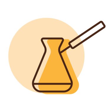 Türk Cezve vektör simgesi. Mutfak aletleri. Yemek pişirme web sitesi tasarımı, logo, uygulama, UI için grafik sembolü