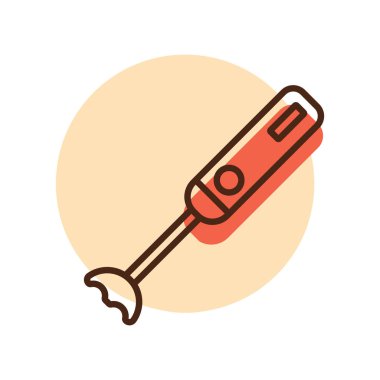 El blender vektör simgesi. Elektrikli mutfak aletleri. Yemek pişirme web sitesi tasarımı, logo, uygulama, UI için grafik sembolü