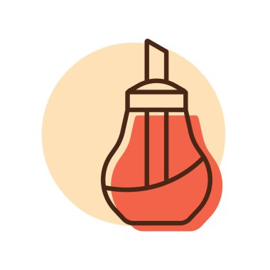 Şeker kasesi şişe vektör ikonu. Mutfak aletleri. Yemek pişirme web sitesi tasarımı, logo, uygulama, UI için grafik sembolü