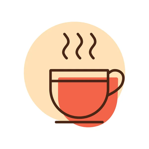 Kuppi Kahvia Teetä Höyryvektorin Kuvakkeella Keittiölaite Kaavio Symboli Ruoanlaitto Web — vektorikuva