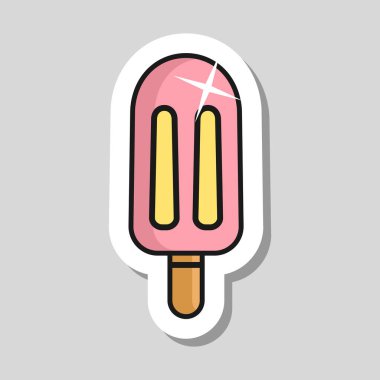 Dondurma vektör simgesi. Fast food burcu. Yemek pişirme web sitesi ve uygulama tasarımı, logo, uygulama, UI için grafik sembolü