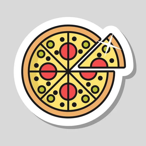 Ícone Vetor Pizza Sinal Comida Rápida Símbolo Gráfico Para Cozinhar —  Vetores de Stock