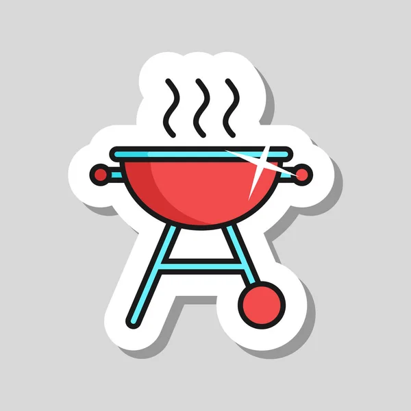 Grill Bbq Cookout Vektor Symbol Grafiksymbol Zum Kochen Von Webseiten — Stockvektor