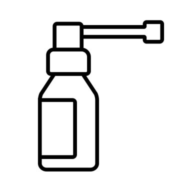 Tıbbi sprey vektör ikonu. İlaç ve sağlık sigortası, tıbbi destek işareti. Tıbbi web sitesi ve uygulama tasarımı için grafik sembolü, logo, uygulama, UI