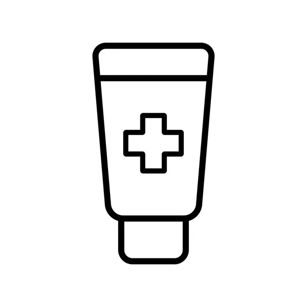 Ointment Cream Tube Medicine Vector Icon Medicine Medical Support Sign — Stock Vector