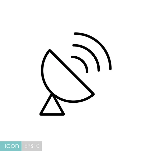 Sputnik Antennenvektorsymbol Navigationszeichen Grafik Symbol Für Reise Und Tourismus Website — Stockvektor