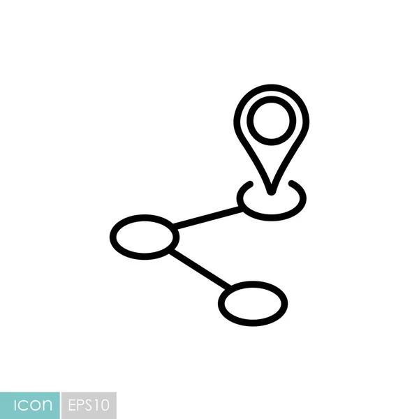 Ikona Wektora Znak Nawigacji Symbol Graficzny Strony Internetowej Podróży Turystyki — Wektor stockowy