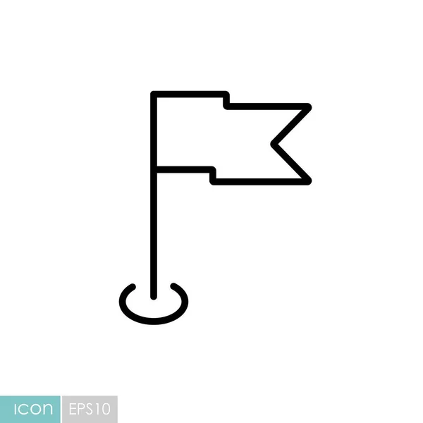 Bandera Gps Pin Vector Icono Señal Navegación Símbolo Gráfico Para — Vector de stock