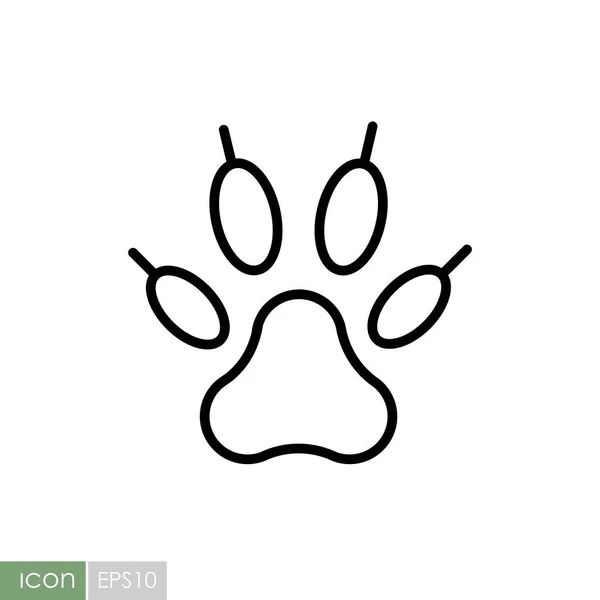 Predatory Paw Vector Icon Pet Animal Sign Graph Symbol Pet — Stock Vector