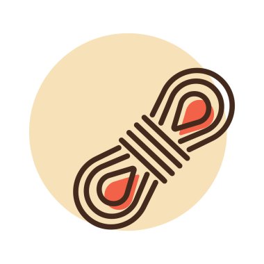 İp vektör ikonu yürüyüşü. Kamp tabelası. Seyahat ve turizm web sitesi ve uygulama tasarımı, logo, uygulama, UI için grafik sembolü