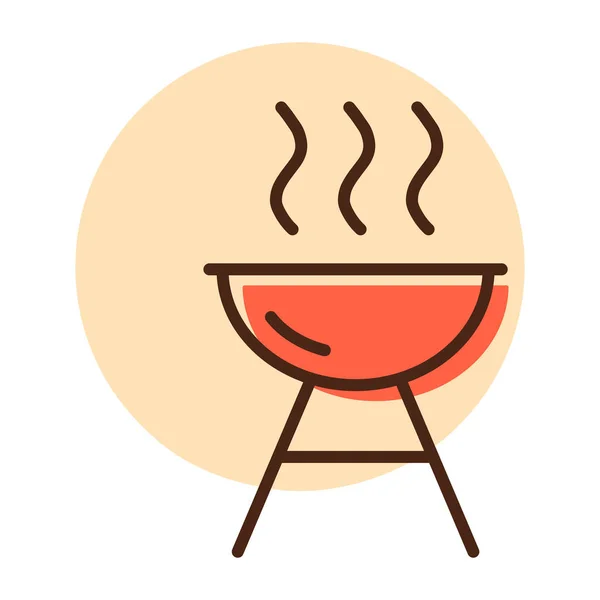 Grill Bbq Icône Vectorielle Cuisson Symbole Graphique Pour Conception Site — Image vectorielle